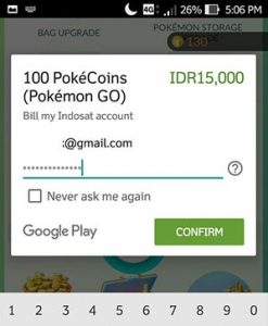 Cara Membeli PokeCoins Pada Pokemon GO Menggunakan Pulsa